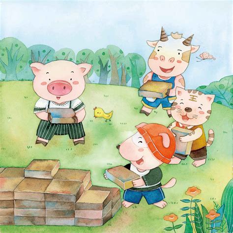 三只小猪盖房子的故事 简短