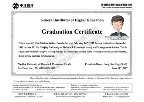 上海外国语大学毕业证翻译模板