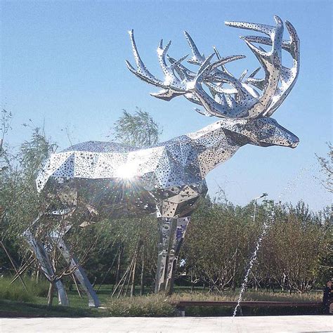 不锈钢动物景观雕塑