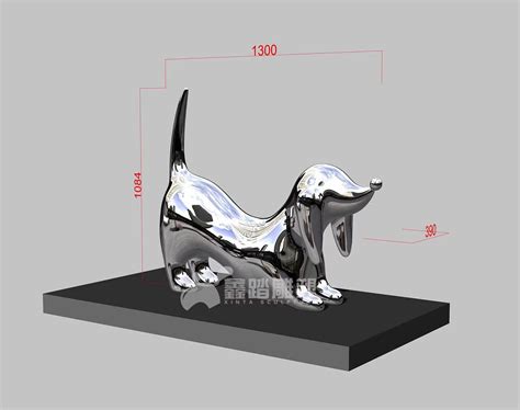 不锈钢狗造型雕塑摆件