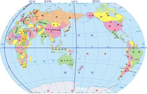 世界地图带坐标表