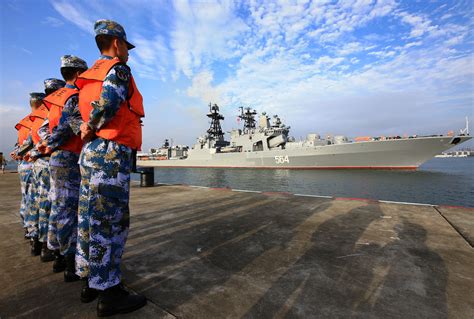 中俄军事演练海军