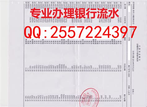 中国农业银行纸质流水单的图