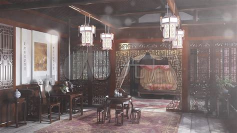 中国古代风格的卧室