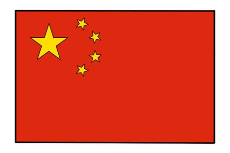 中国国旗怎么画