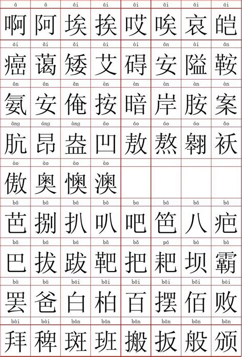 中国常用字3500个