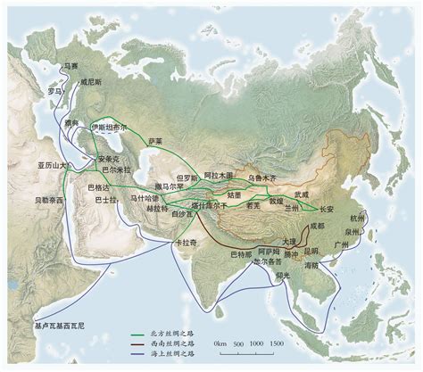 中国海上丝绸之路地图