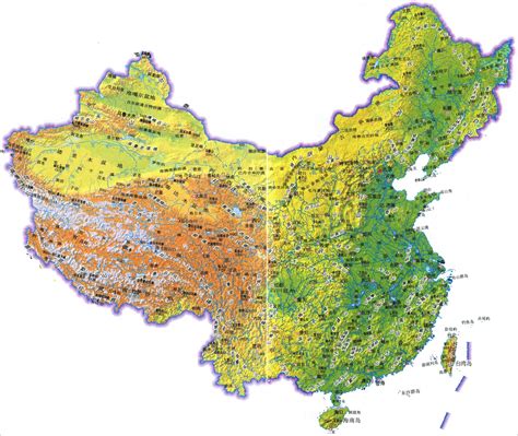 中国详细地形图高清版