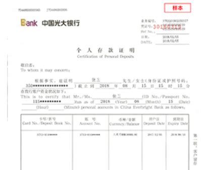 中国银行留学贷款的存单