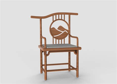 中式板式椅子建模