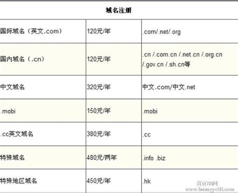 中文com域名注册费用