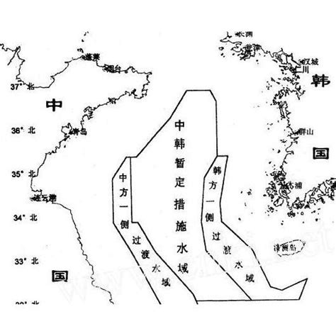 中韩海域划界地图