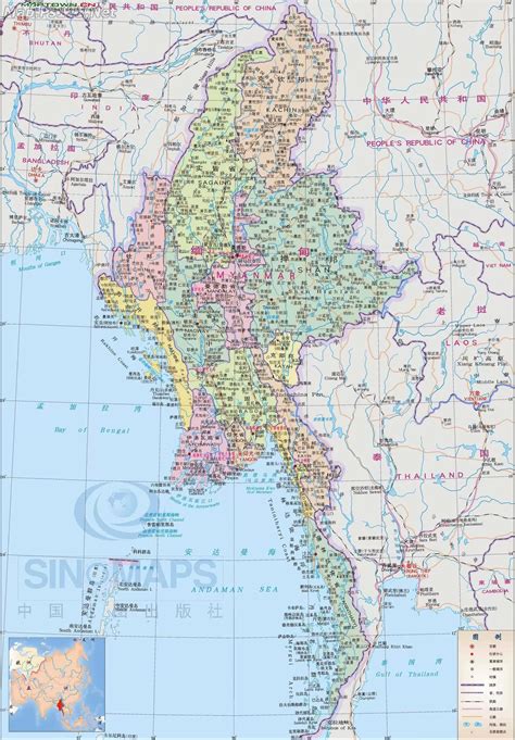 临沧市地图与缅甸接壤