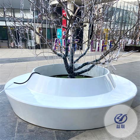 乐山创意玻璃钢花池坐凳造型