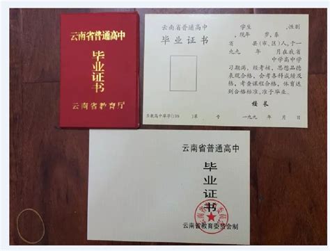 云南省2015高中毕业证