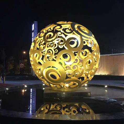 亳州不锈钢镂空球雕塑