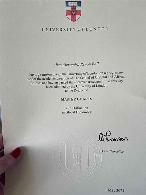 伦敦大学毕业证样本