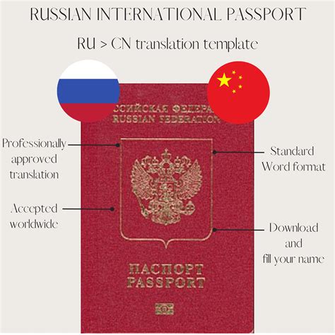俄罗斯护照翻译模板