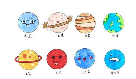 八大行星图片简笔画