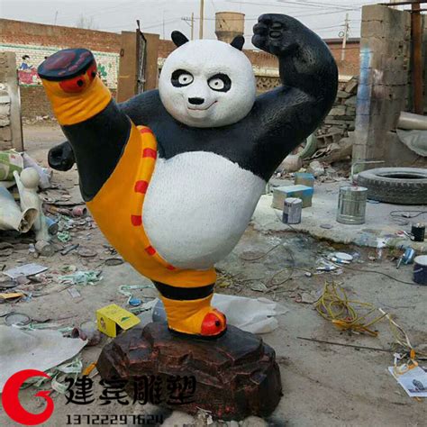 功夫熊猫玻璃钢雕塑工厂