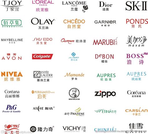化妆品品牌图标及名字