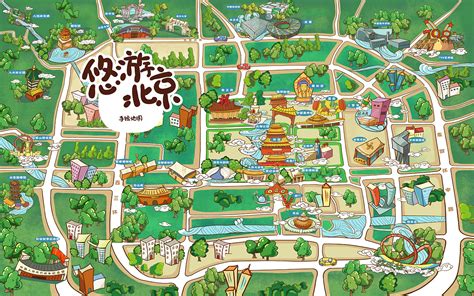 北京游玩地图简笔画