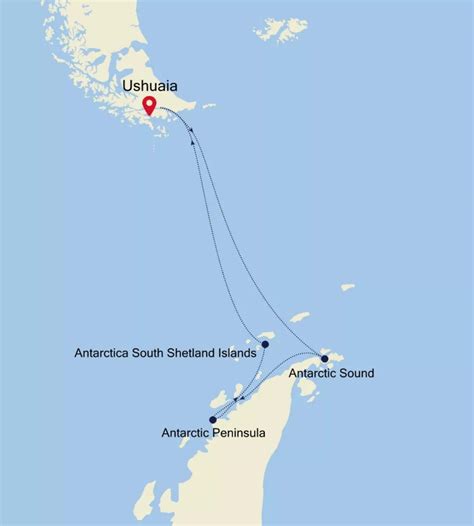 南极邮轮旅行线路图