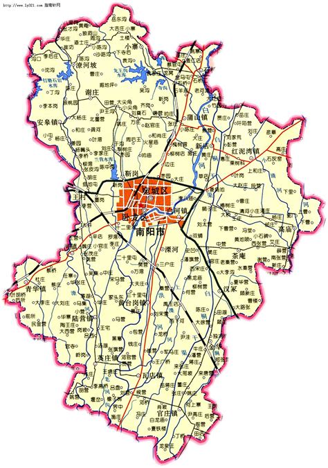 南阳市区区域划分地图