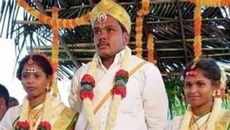 印度男子迎娶两位侄女