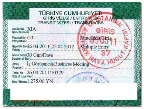 去土耳其的签证多少钱