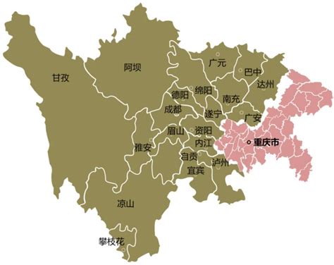 四川和重庆交界地图高清版大图