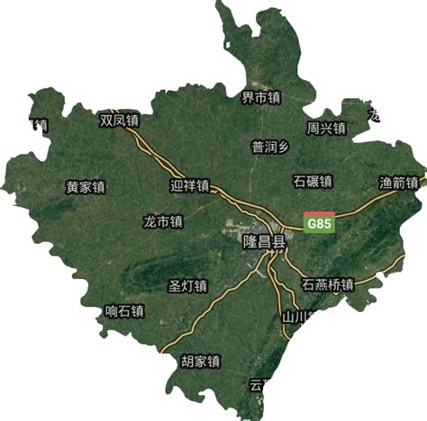 四川隆昌县高清卫星地图