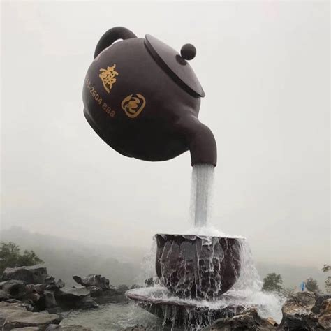 园林茶壶流水雕塑
