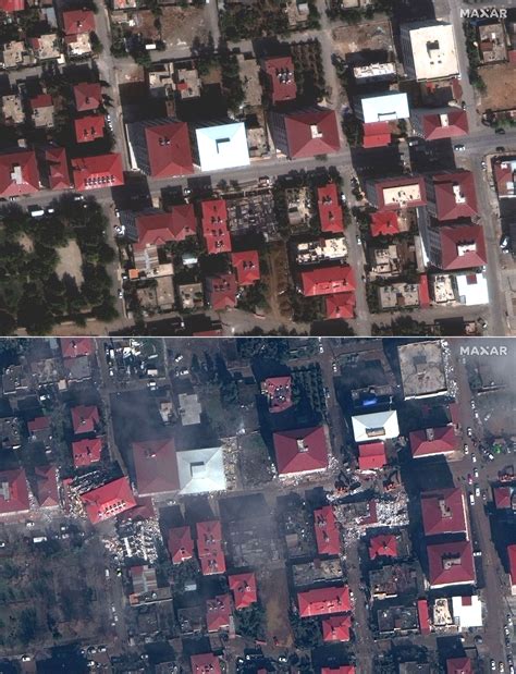 土耳其地震卫星图前后对比