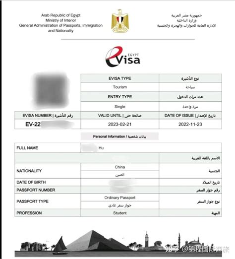 埃及签证办理流程