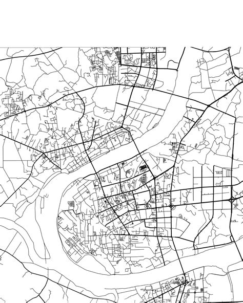 城市地图黑白