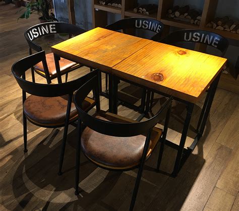 复古简易钢结构咖啡店咖啡椅