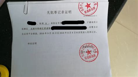 天津公安局无犯罪证明
