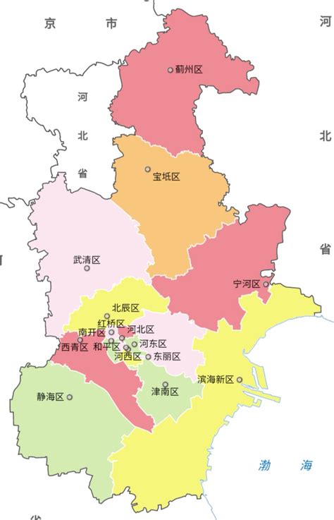 天津市区区域地图