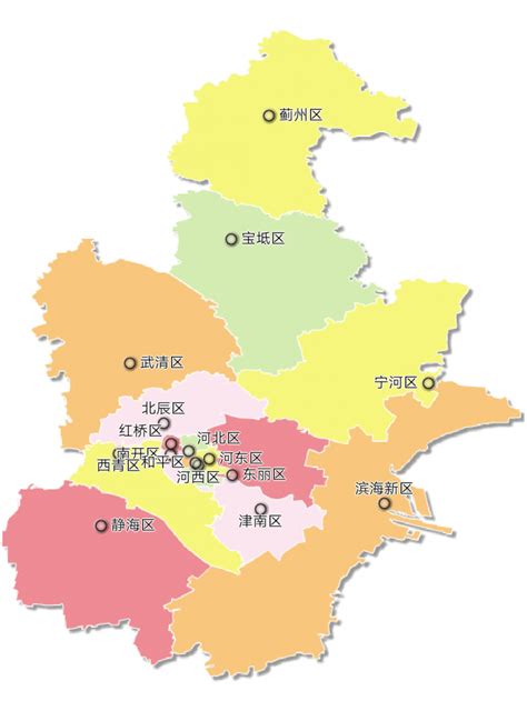 天津16个区地图全图