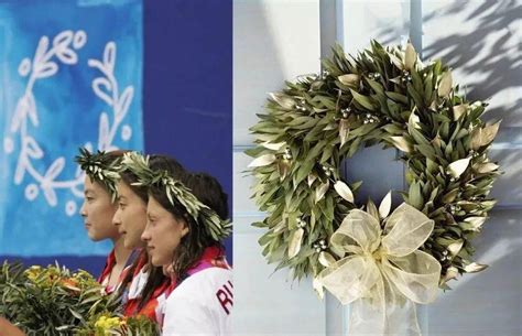 奥运会冠军的花环图片