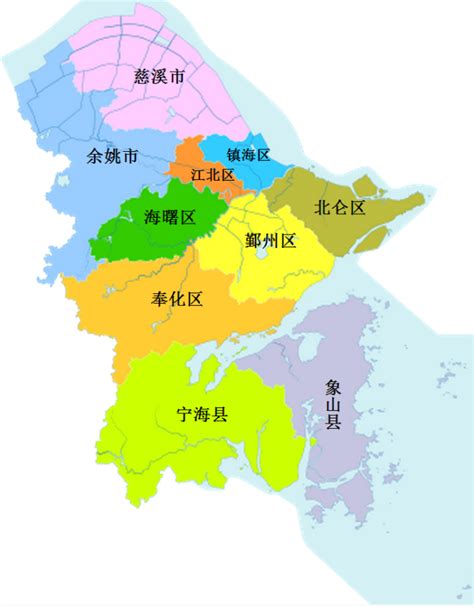 宁波市地图行政区划