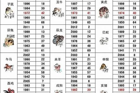 属狗的出生年份表