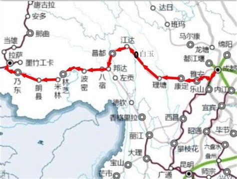 川藏铁路线路图