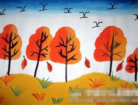 幼儿园画一幅秋天画