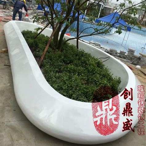 广州庭院玻璃钢花池造型