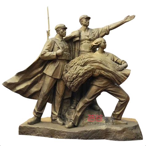 广西现代人物铜雕塑定制