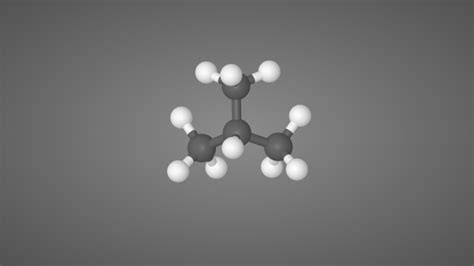 异丁烷分子模型