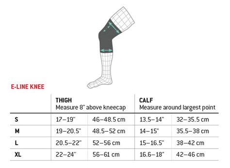 护膝尺寸体重对照表