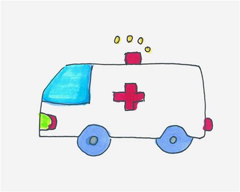 救护车怎样画简单